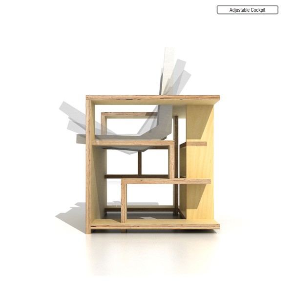 Conceito cadeira estante