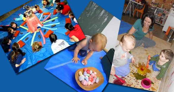 Oficinas de férias para bebês e crianças