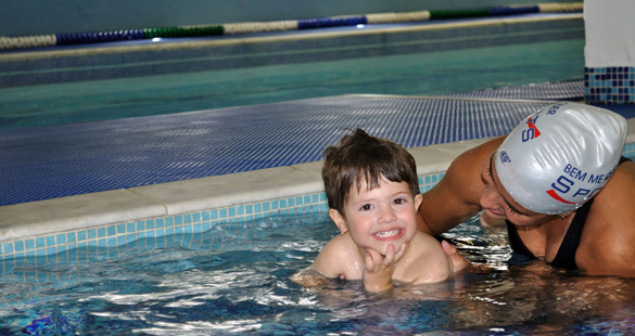 Curso de mergulho para crianças