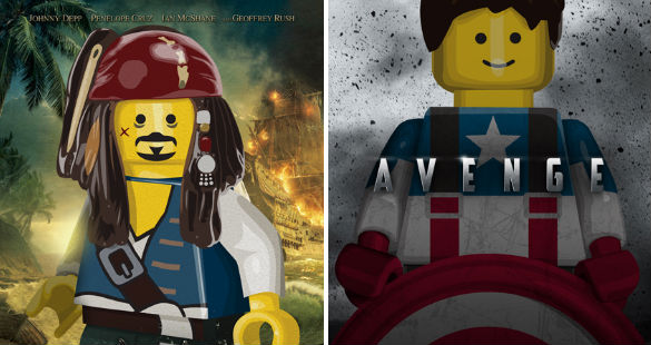 Pôsteres de filmes em LEGO