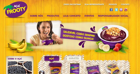 Açaí Frooty lança novo site