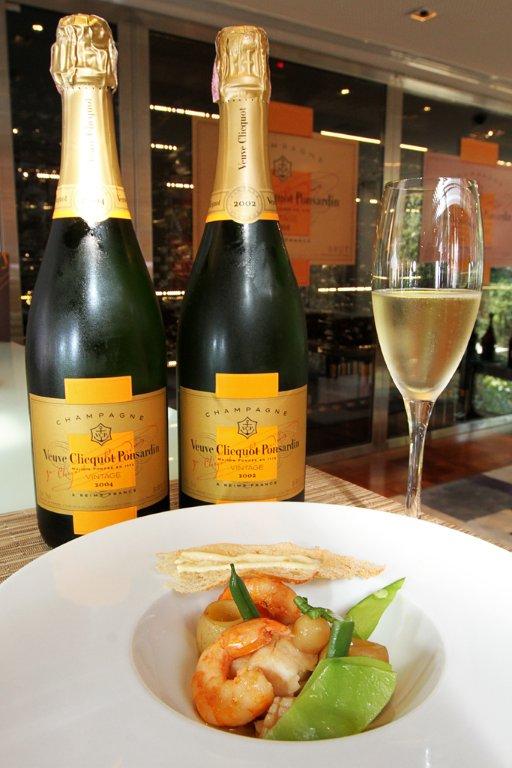 Os camarões que casaram com perfirção com a dupla de Veuve Clicquot Vintage 2002 e 2004