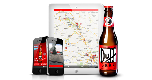 Cerveja DUFF no celular