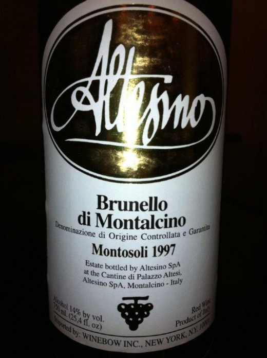 O campeão da mesa, Altesino Brunello di Montalcino Montosoli 1997