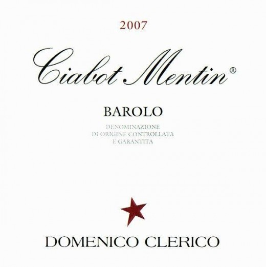Rótulo do sensacional Barolo Domenico Clerico Ciabot Mentin Ginestra 2007