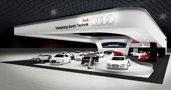 Audi revela seu estande no Salão do Automóvel 2012