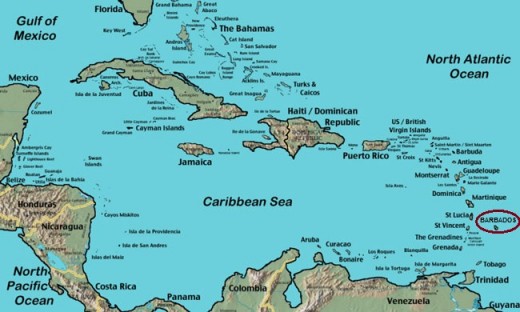 Mapa-Barbados