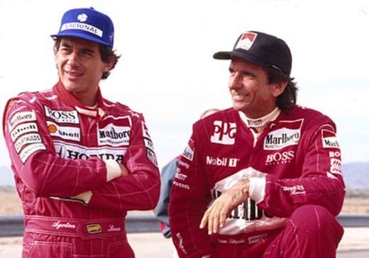 Ayrton Senna e Emerson Fittipaldi (Foto: Reprodução/Tazio)