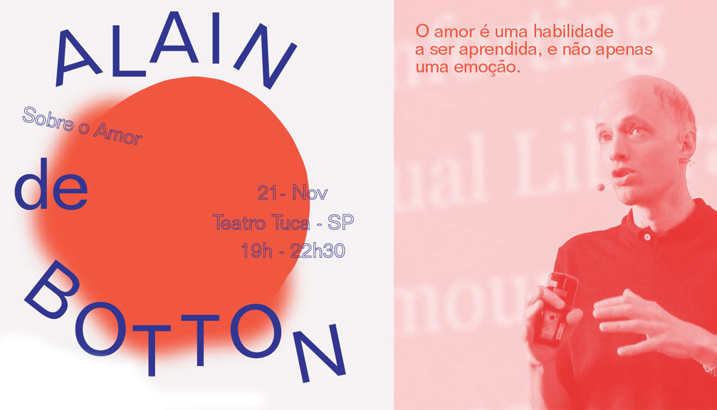 Evento Especial com filósofo Alain de Botton sobre o Amor